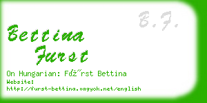 bettina furst business card